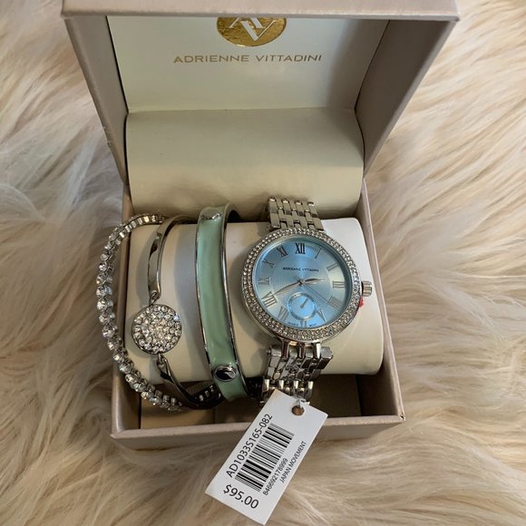 Adrienne Vittadini Women\'s  Watch & Bracelet Set Adrienne Vittadini Womens Ana... | Groupon Goods main image 2